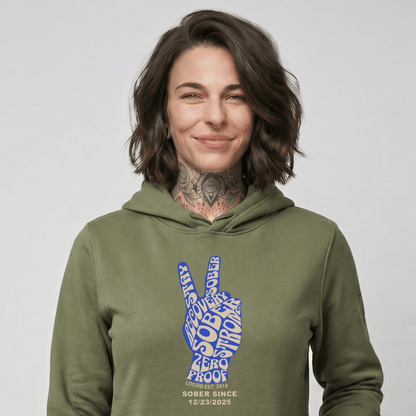 Peace & Sober Recovery Hoodie packaging detail (view 18)