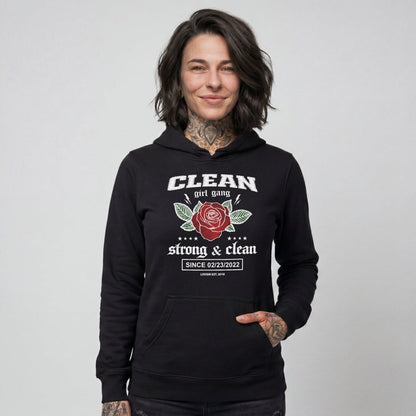 Clean Girl Gang Strong & Clean Crest Recovery Hoodie graphic detail (view 4)