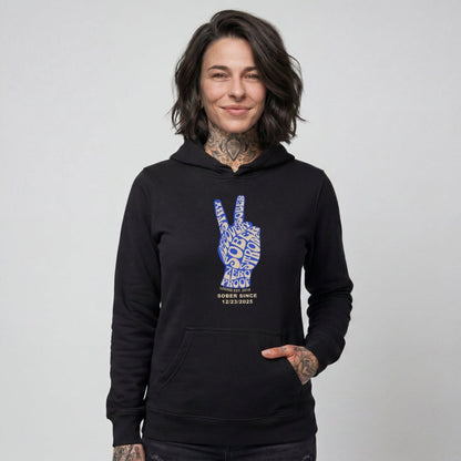Peace & Sober Recovery Hoodie back view (view 7)
