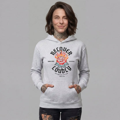 Recover Loudly Women's Custom Sobriety Date Recovery Hoodie product photo (view 20)
