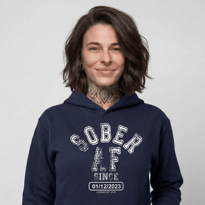 Sober AF Since Recovery Hoodie packaging detail (view 8)