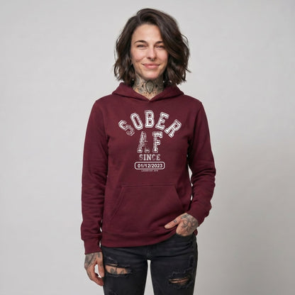 Sober AF Since Recovery Hoodie featuring the design (view 21)