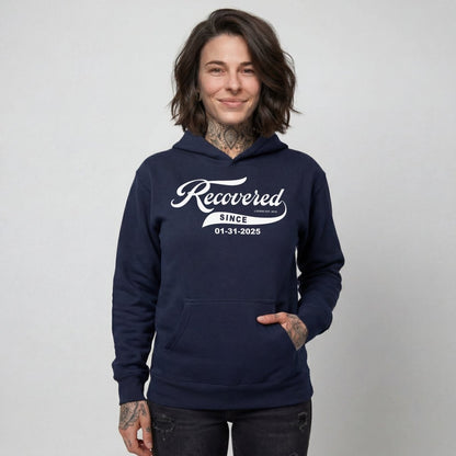 Recovered Since Recovery Hoodie back view (view 17)