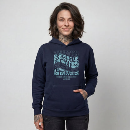 Addiction is Giving up Recovery Hoodie packaging detail (view 8)
