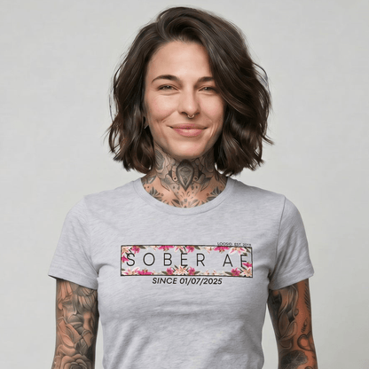 Sober AF Sober T Shirt back view (view 27)
