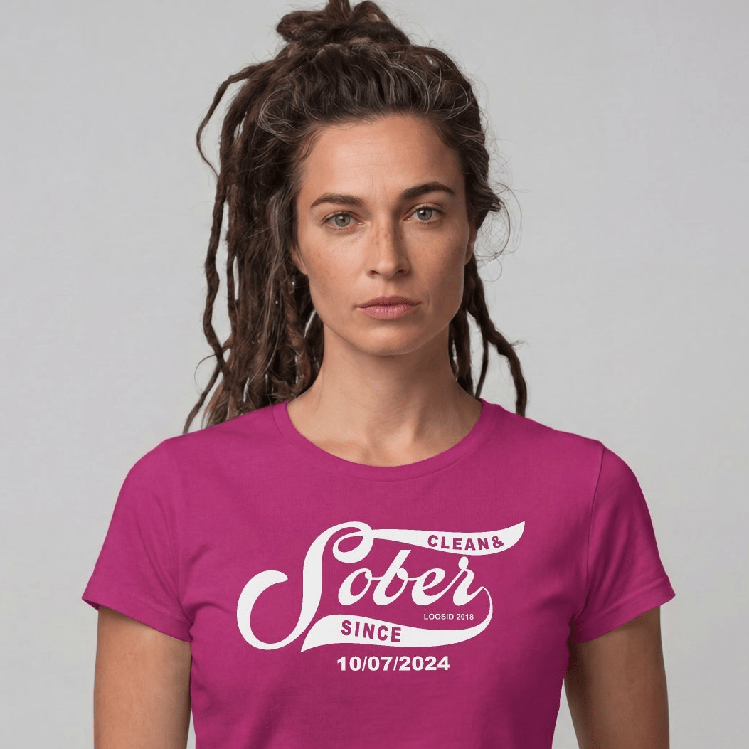 Sober T Shirt | Women's Sober Since Top with Personalized Date
