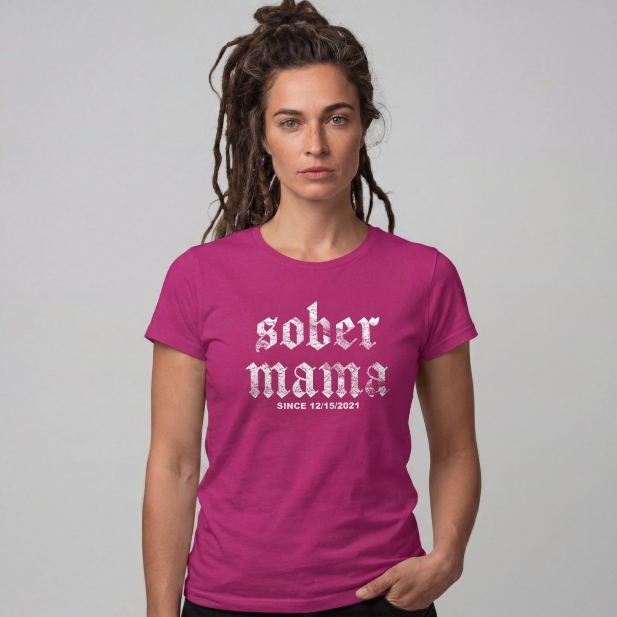 Sober Mama Women's Personalized Sober T Shirt