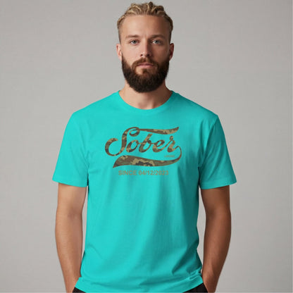 Sober T Shirt | Men's Sober Since Camo Tee