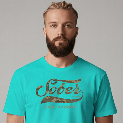 Sober T Shirt | Men's Sober Since Camo Tee