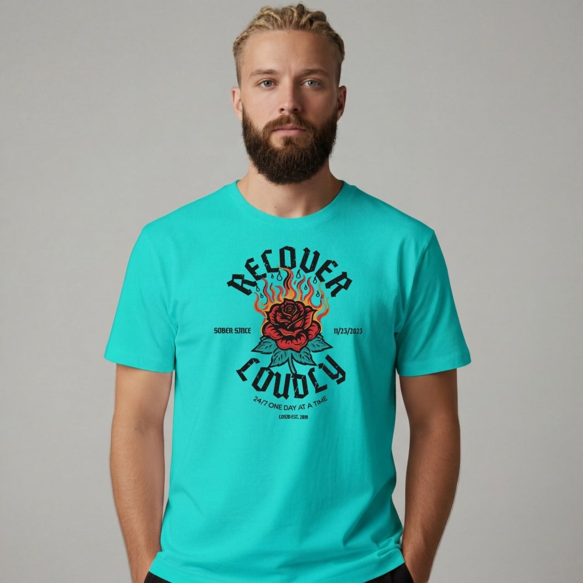 Sober T Shirt | Men's Recover Loudly Tee