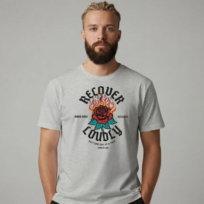 Sober T Shirt | Men's Recover Loudly Tee
