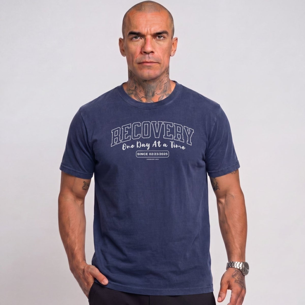 Sober T Shirt | Men's Recovery Looks Good On You Garment-Dyed