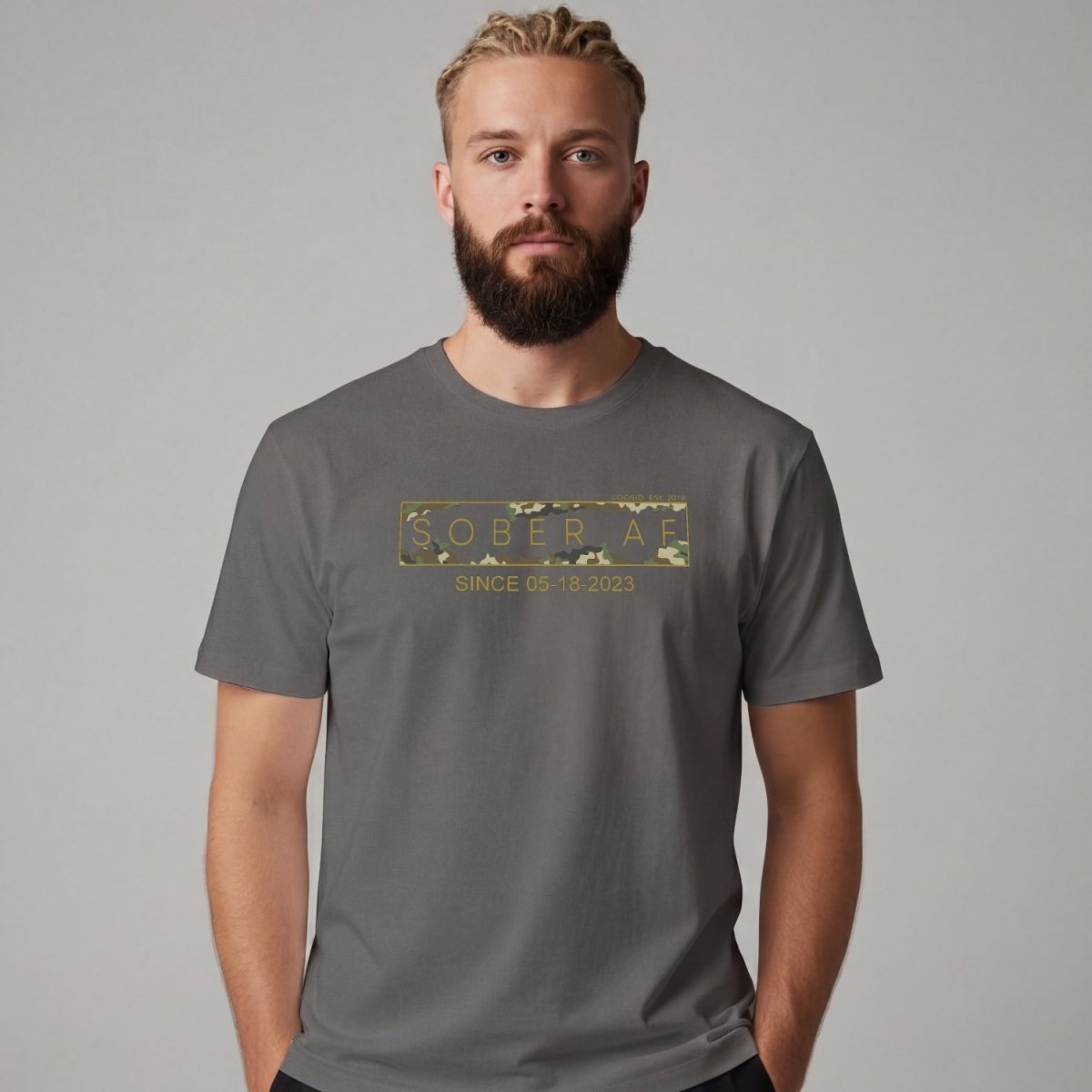 Sober T Shirt | Men's Sober AF Camo Tee