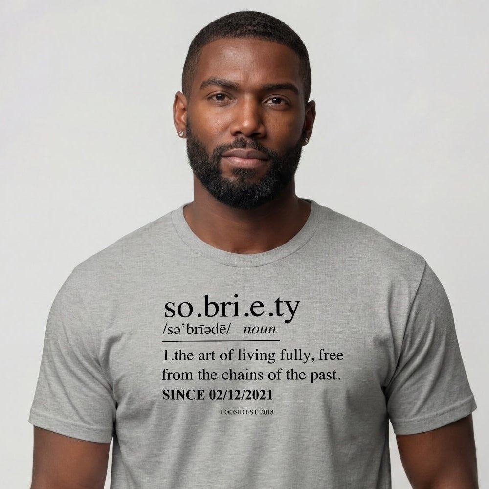 Sober T Shirt | Men's Sobriety Definition Tee