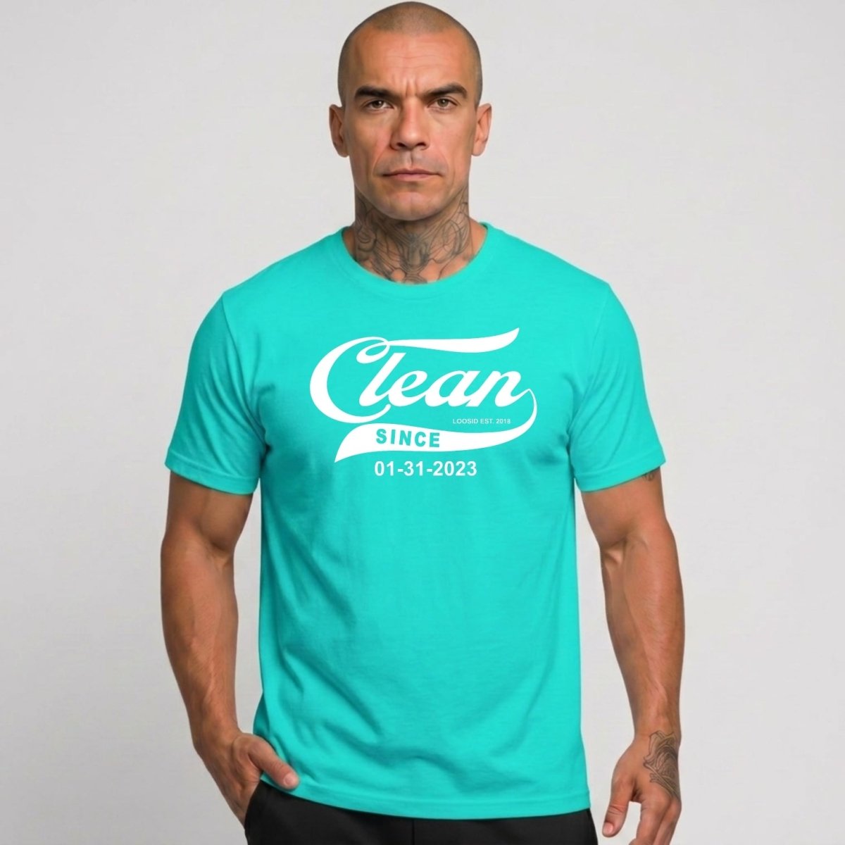 Clean Since Tee with Personalized Sobriety Date | Sober T Shirt