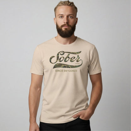 Sober T Shirt | Men's Sober Since Camo Tee