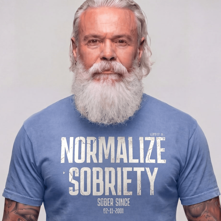Washed Normalize Sobriety Unisex garment dyed Sober T Shirt packaging detail (view 18)