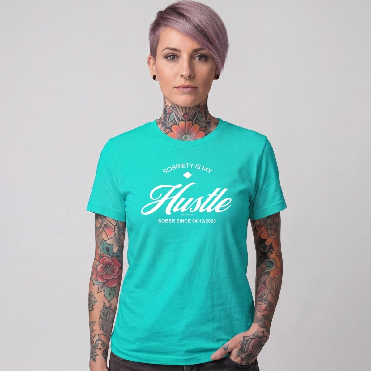 Sober T Shirt | Women's Sobriety is My Hustle Tee