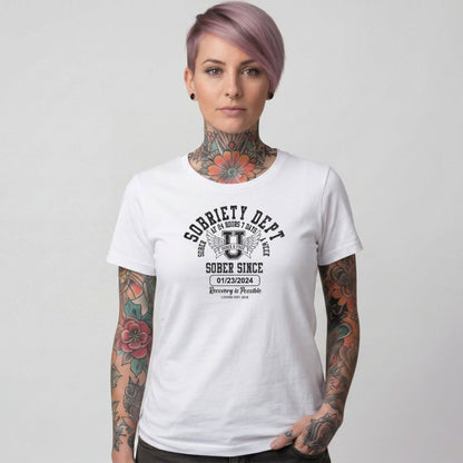 Sober T Shirt | Women's Sobriety Dept Tee