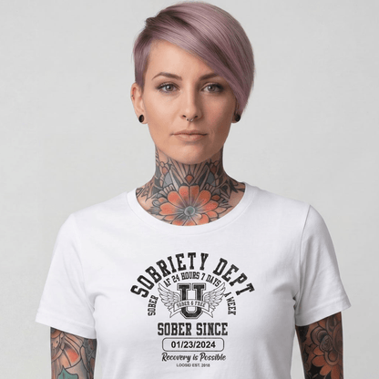 Sober T Shirt | Women's Sobriety Dept Tee