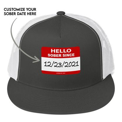 Hello Sober Since Sober Hat back view (view 7)