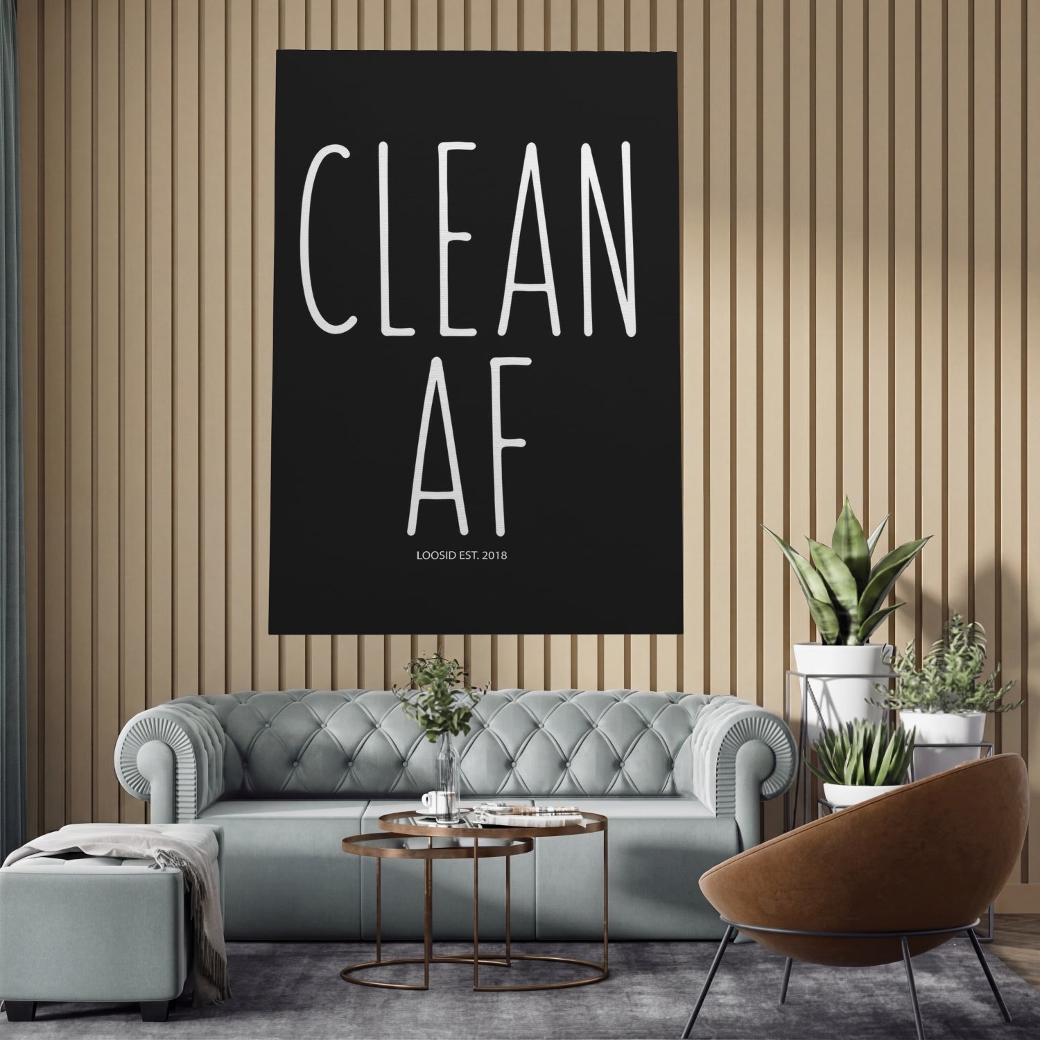 Sobriety Art | Clean AF Canvas Wall Art