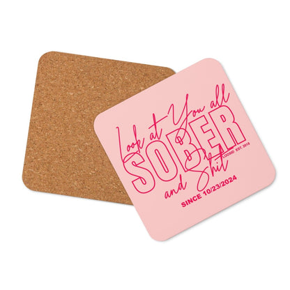 Loosid Look At You Sober Coaster featuring the design