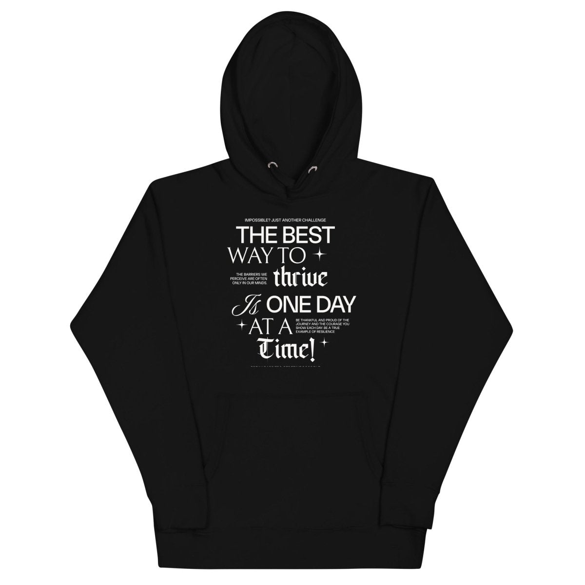 Loosid Be Thankful and Thrive Recovery Hoodie featuring the design