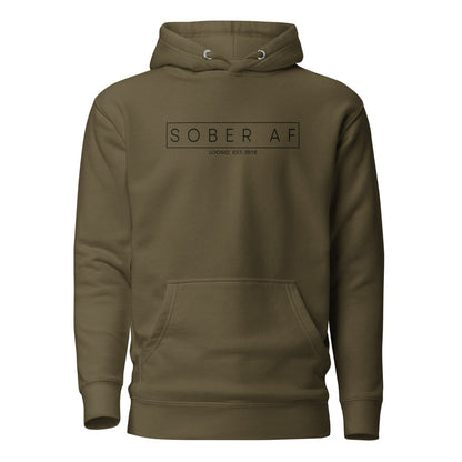 Sober AF Recovery Hoodie featuring the design (view 21)