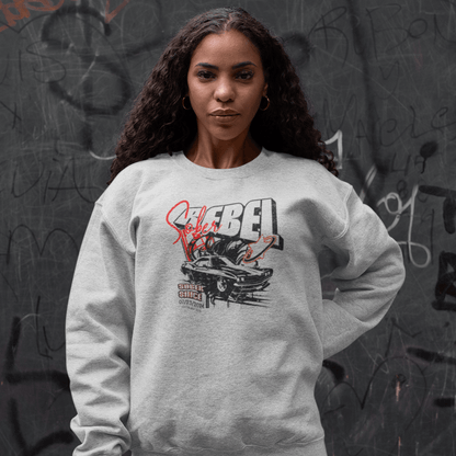 Sober Rebel Sobriety Recovery Hoodie close-up view (view 2)