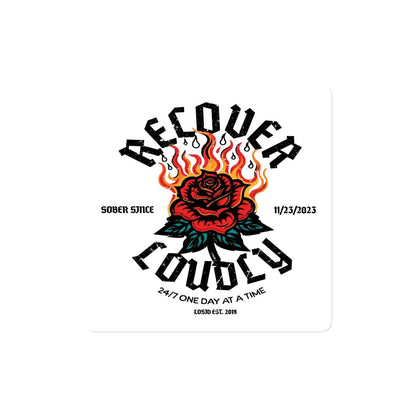Recovery Date Keepsake Sober Magnet side view (view 6)