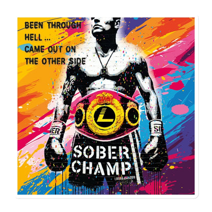 Been Through Hell Came Out On The Other Side Sober Magnet side view (view 6)