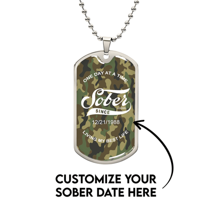 Camo Sober Jewelry flat lay styled image (view 3)