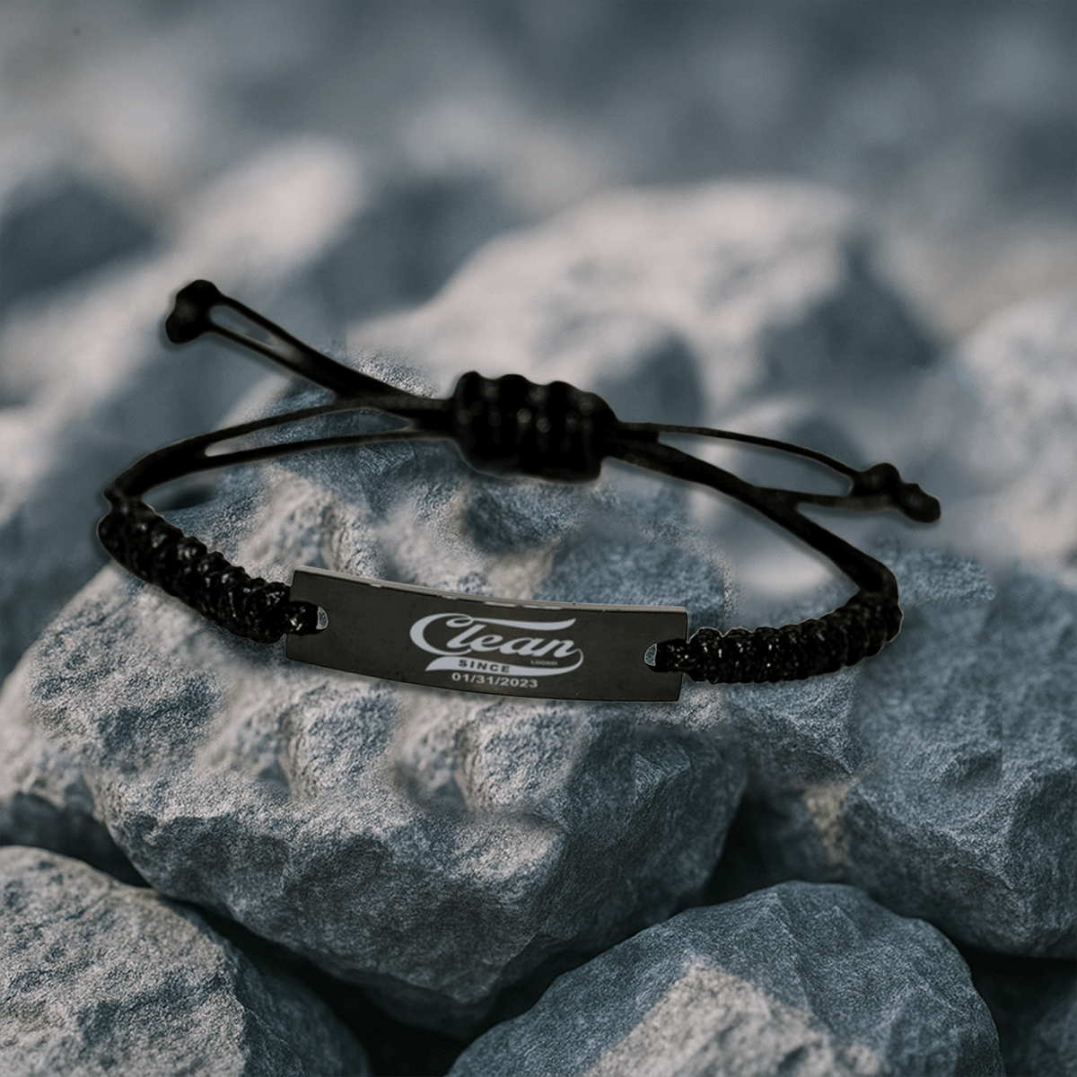 Loosid Clean Since Personalized Recovery Sober Jewelry featuring the design