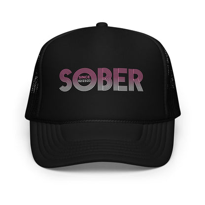Sober Since Sober Hat close-up view (view 2)