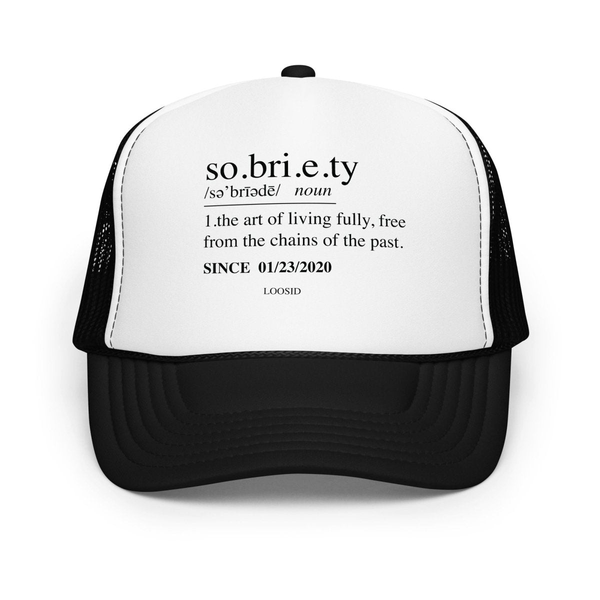 Loosid Sobriety Definition Sober Hat featuring the design