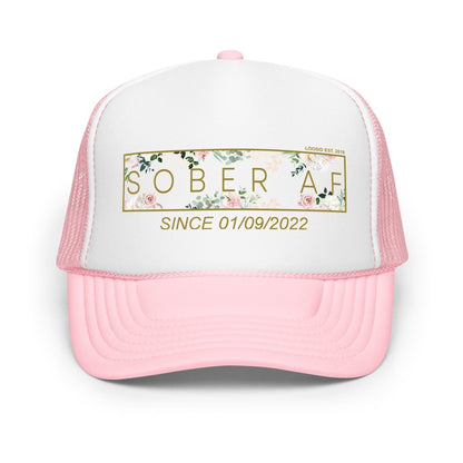 Sober AF Flower Sober Hat flat lay styled image (view 3)