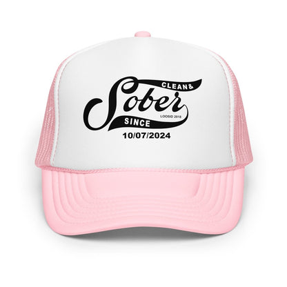 Sober & Clean Since Sober Hat close-up view (view 2)