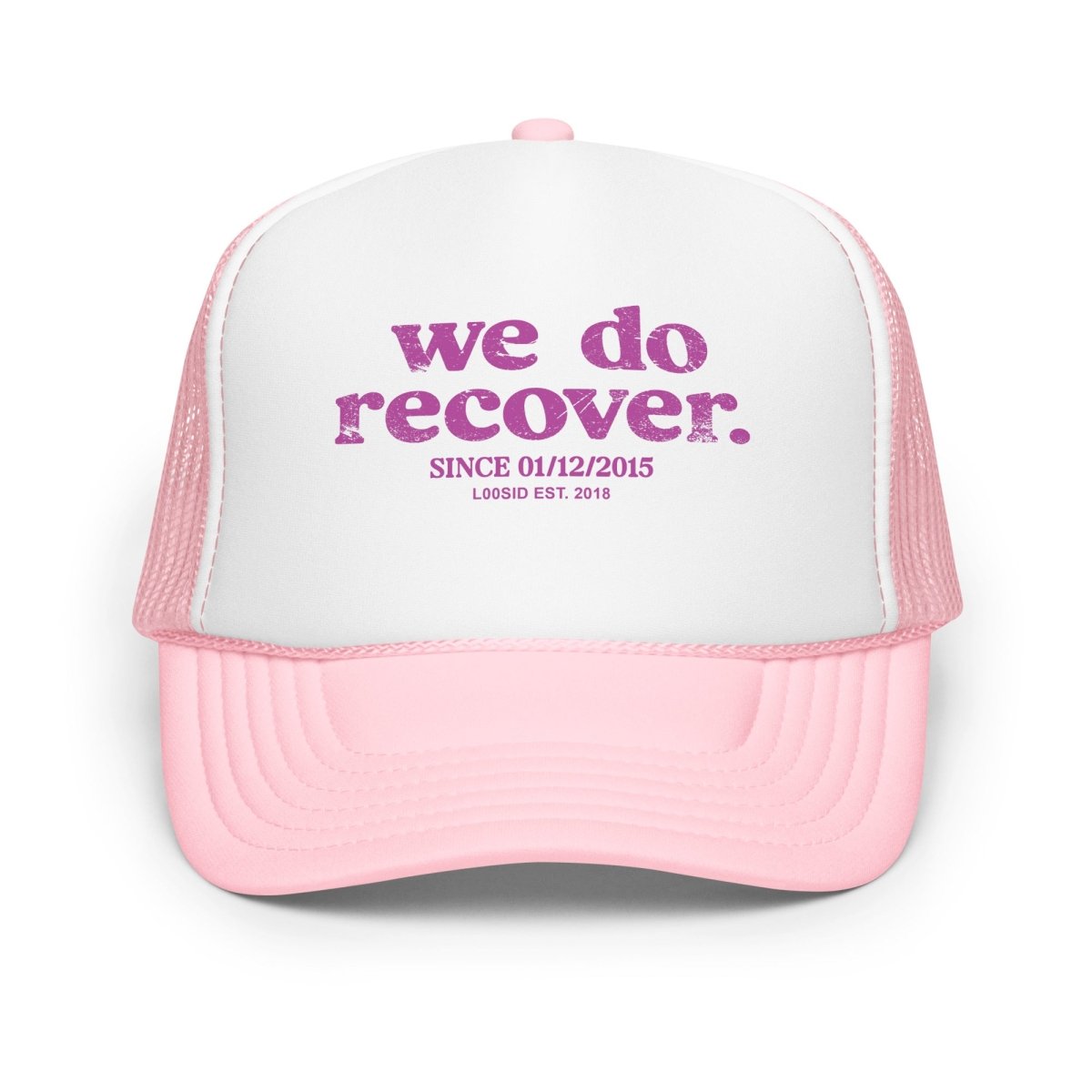 Loosid We Do Recover Sober Hat featuring the design
