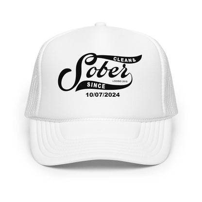 Sober Since Sober Hat flat lay styled image (view 3)