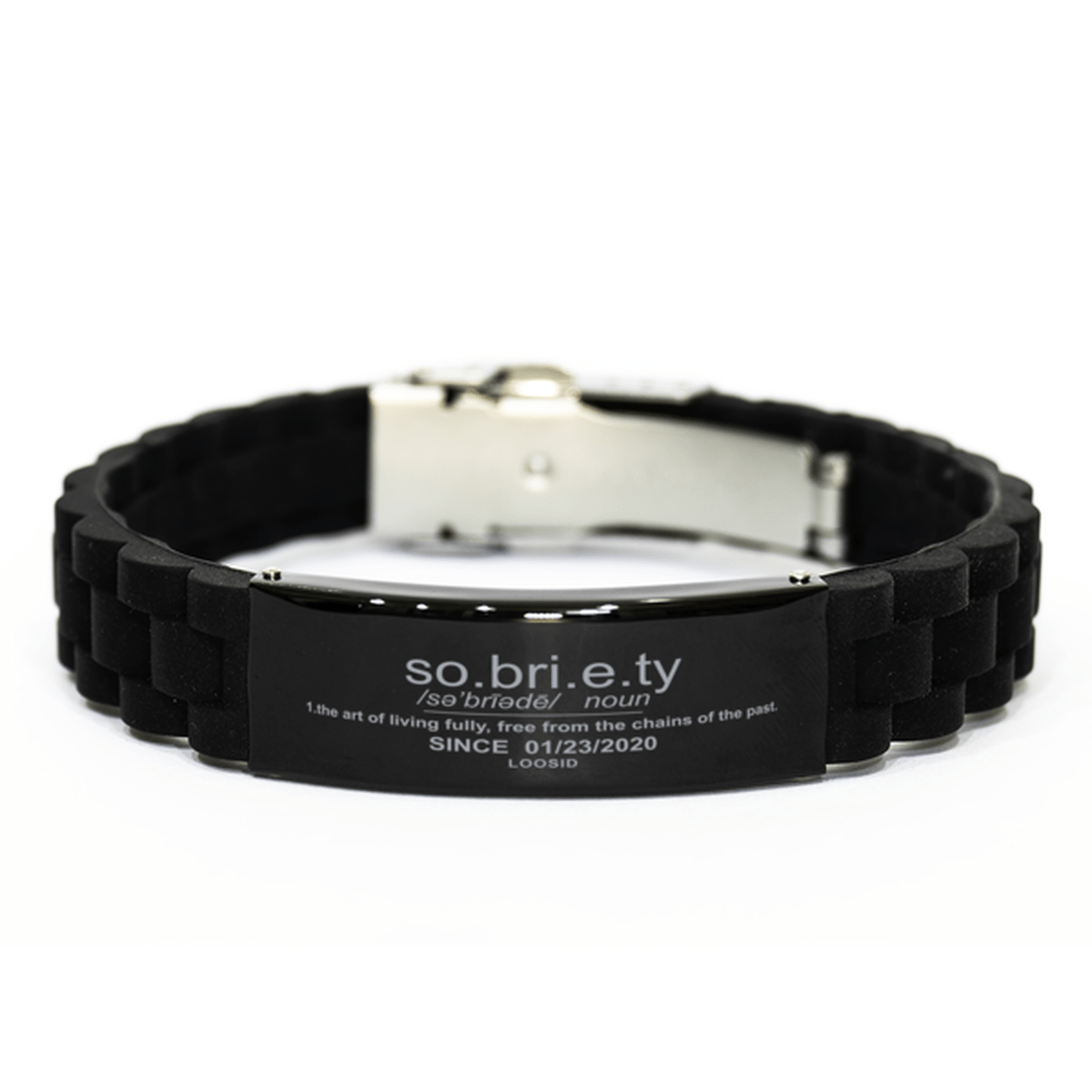 Sobriety Definition Sober Date Sober Jewelry flat lay styled image (view 3)
