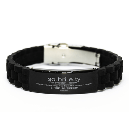 Sobriety Definition Sober Date Sober Jewelry flat lay styled image (view 3)