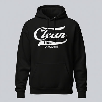 Clean Since Recovery Hoodie graphic detail (view 4)