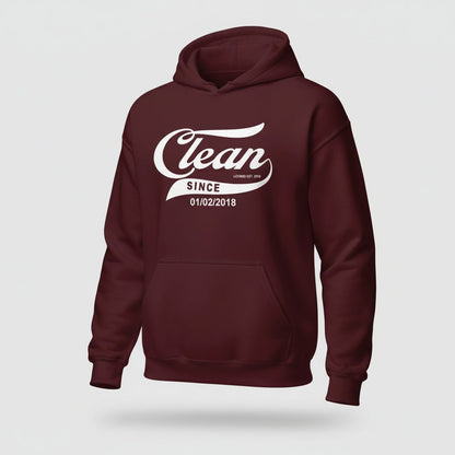 Clean Since Hoodie with Date Recovery Hoodie back view (view 17)
