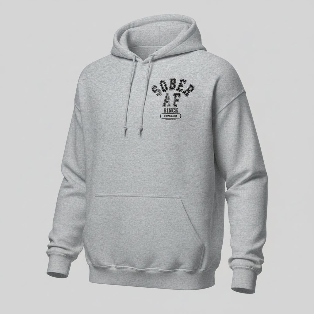 Sober AF Recovery Hoodie packaging detail (view 18)
