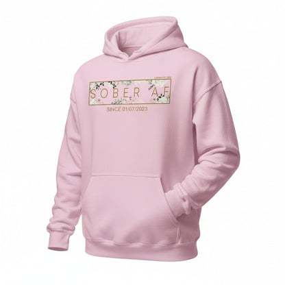 Sober AF Flower Recovery Hoodie fit detail (view 39)
