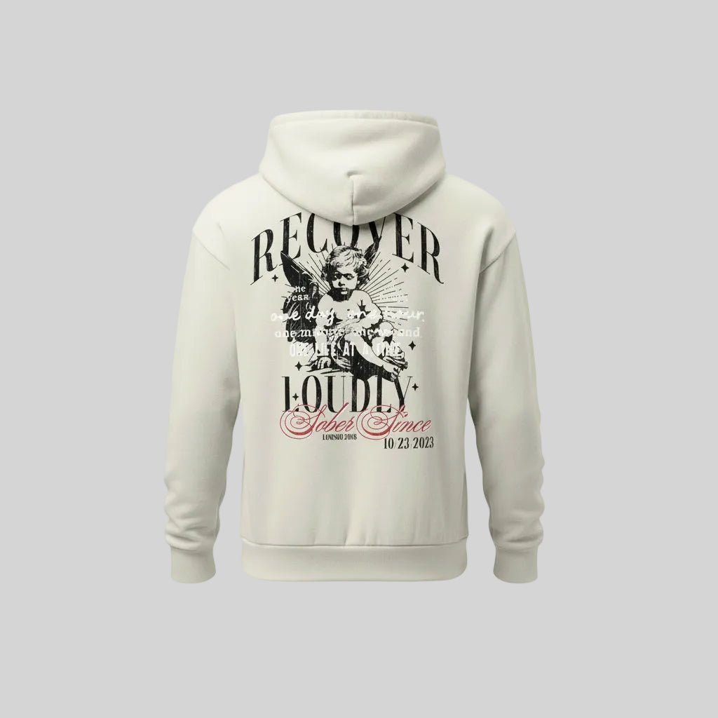 Sober Hoodie Limited Edition Recovery Hoodie graphic detail (view 4)