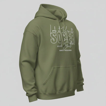 Look at You Sober and Sh*t Recovery Hoodie product photo (view 20)