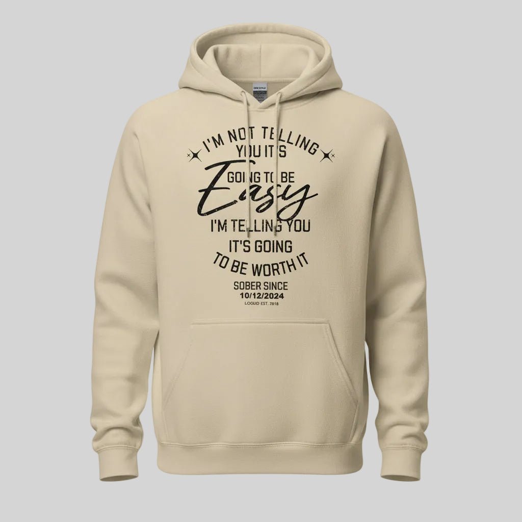 I'm Not Telling Custom Sobriety Date Recovery Hoodie packaging detail (view 28)