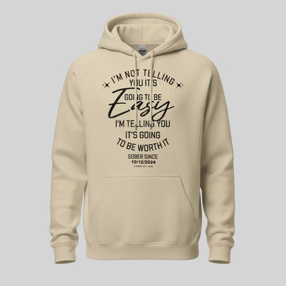 I'm Not Telling Custom Sobriety Date Recovery Hoodie packaging detail (view 28)